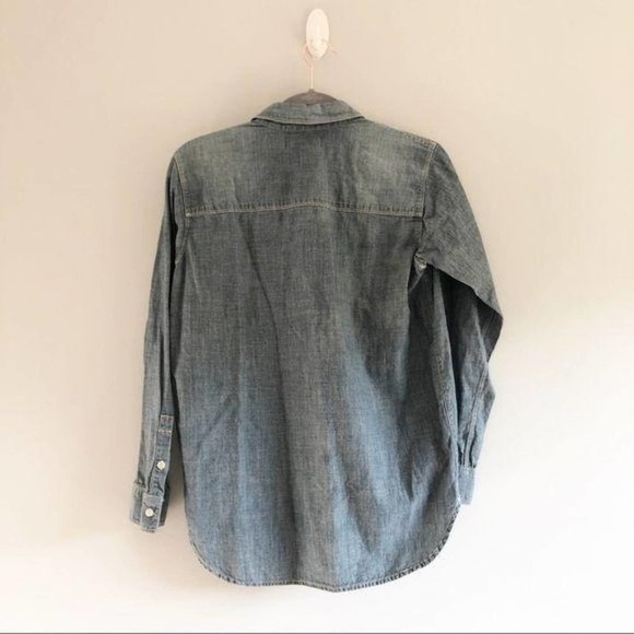 Madewell Perfect Chambray Denim Button Up Shirt - Picture 6 of 8